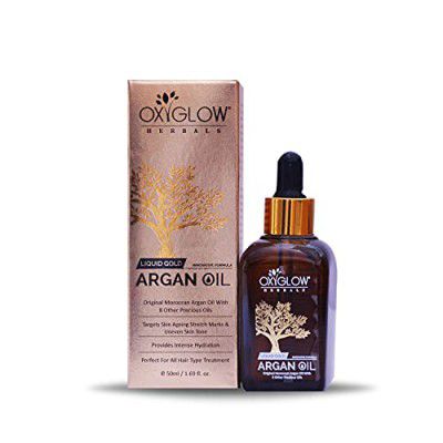 OXYGLOW HERBALS Argan Oil combines the original Moroccan argan oil with 8 other precious oils Argan Oil, Brown, 50 g | For men | For Women