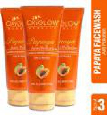 OXYGLOW Papaya Deep Cleaning ,Exfoliates & Moisturises,Pigmentation Pack of 3 Face Wash  (300 g)