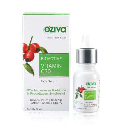 OZiva Bioactive Vitamin C30 Face Serum For Men & Women, 10ml