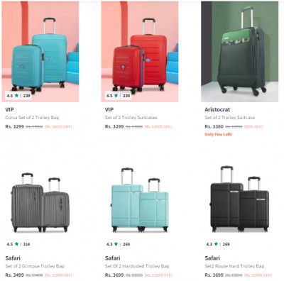 [ Pack Of 2&3 ] BRANDED LUGGAGE @ 80%-90% OFF (ARISTOCRAT, SKYBAGS, VIP & MORE)