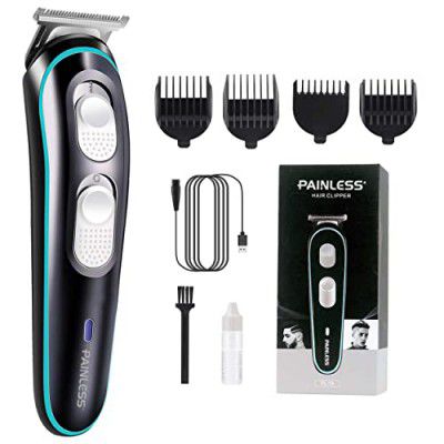 Painless Trimmer for Men, Hair Clippers, Professional Cordless Clippers Kit Electric 