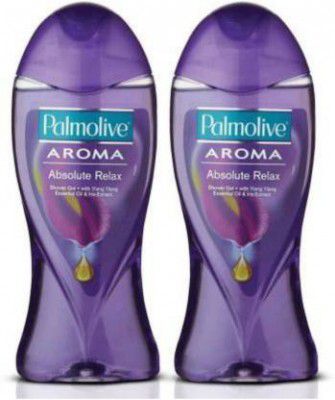 PALMOLIVE Aroma Absolute Relax Body Wash, Gel Based Shower Gel with 100% Natural Ylang Essential Oil & Iris Extracts - pH Balanced, No Parabens, No Silicones  (2 x 250 ml)