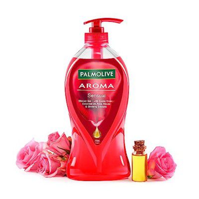 Palmolive Body Wash Aroma Sensual, Shower Gel 750ml Pump, Body Wash, PH Balanced Bodywash Shower Gel