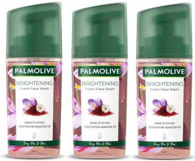 PALMOLIVE Brightening Foam Facewash, 100ml x 3 (300ml)