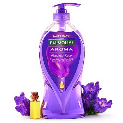 Palmolive Iris Flower & Ylang Ylang Essential Oil Aroma Absolute Relax Body Wash, Body Wash 750ml