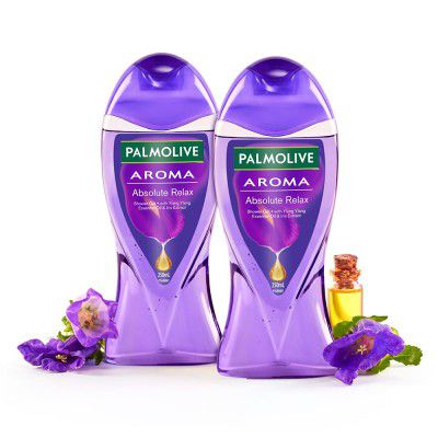 Palmolive Iris Flower & Ylang Ylang Essential Oil Aroma Absolute Relax Body Wash I Moisturizing | Soft & Youthful skin I No paraben & silicone, pH balanced, Body Wash Combo (Pack of 2 x 250ml)