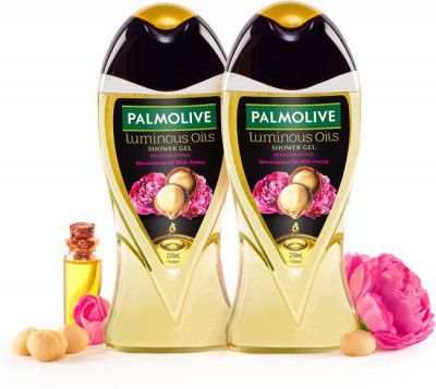 PALMOLIVE Macadamia Oil & Peony Luminous Oils Invigorating Body Wash Combo Pack  (2 x 250 ml)