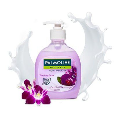 Palmolive Naturals Black Orchid & Milk Liquid Hand Wash, 250 ml Dispenser Bottle | Delicate floral fragrance | Hydrating milky foam | Pampers & softens hands