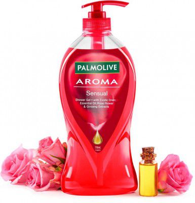 PALMOLIVE Rose & Orange Essential Oil Aroma Sensual, Soothing & Brightening Body Wash  (750 ml)