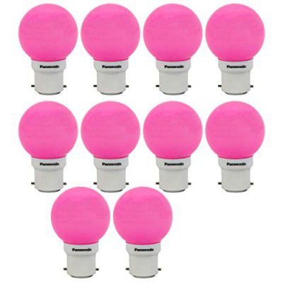 Panasonic 0.5 Watt Night Light Spherical LED Bulb Base B22 (Pink, Pack of 10)