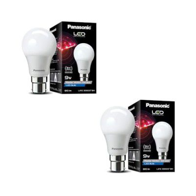 Panasonic 9 Watt Motion Sensor LED Bulb for Home with 3 Mtr Radius Sensor Area, Auto Off After 15 Sec comes with 25000 BH Life and 1 Yr Warranty (PK2)