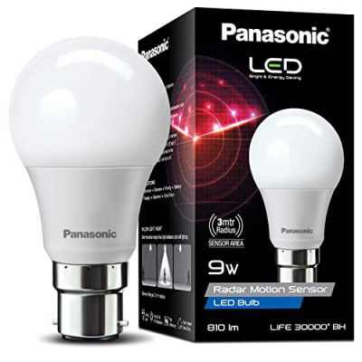 Panasonic 9 Watt Motion Sensor LED Bulb | B22 Motion LED Bulb 9W (PBUM28097-PK1)