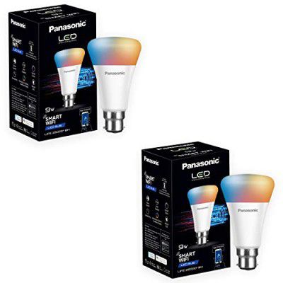 Panasonic B22 9 Watt Wi-Fi Enabled Smart Bulb Pack of 2