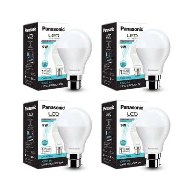 Panasonic Base B22 9-Watt LED Bulb (Cool Day Light) - Pack of 4