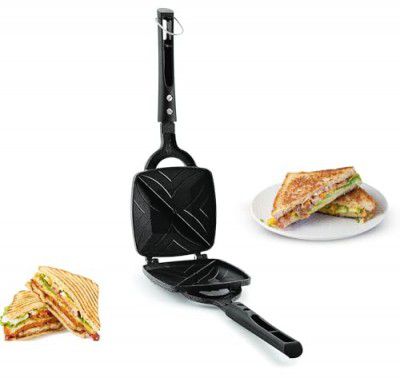 PANCA 2-Cut Gas Sandwich Toaster - Nonstick Grill, Stay-Cool Handles. Perfect for 2-Cut Crispy Sandwich Maker Manual