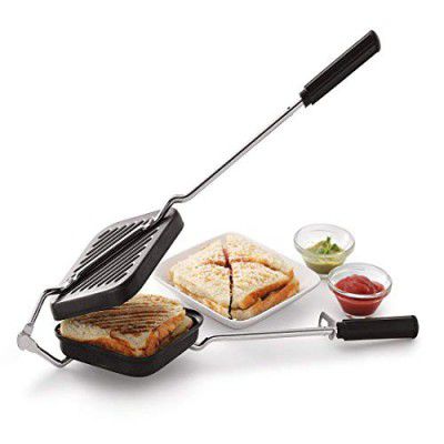 PANCA Non-stick Gas Toaster Sandwich Maker | Regular Grill Sandwich Maker - Black