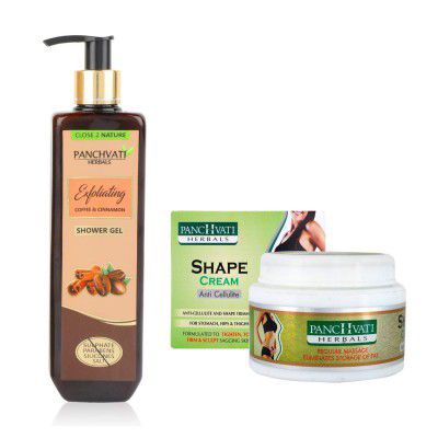 Panchvati Coffee & Cinnamon Shower Gel 300 ml + Anti Cellulite Shape Cream 100g