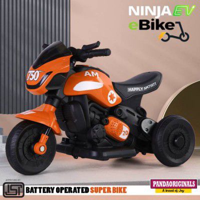 Pandaoriginals Ninja Ev With Music And Lights, Bike Battery Operated Ride On