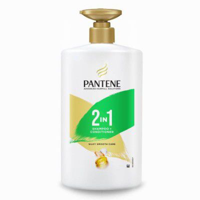 PANTENE Advanced Hairfall Solution, 2in1 Anti-Hairfall Silky Smooth Shampoo & Conditioner Shampoo  (1 L)