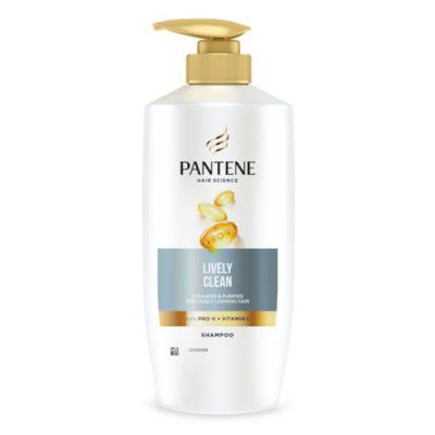 Pantene Hair Science Lively Clean Shampoo 650ml,with Pro-Vitamins & Vitamin C, clear shampoo for oily hair