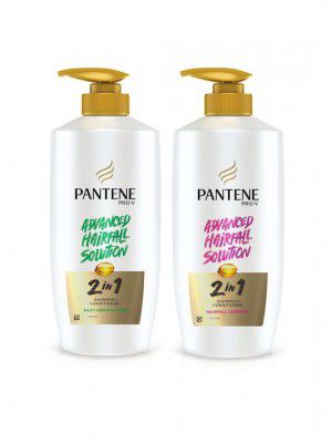 Pantene Set of 2 Advanced Hair Fall Solution 2 in 1 Shampoo + Conditioner