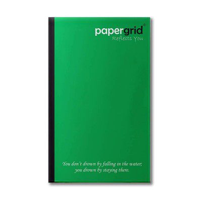 papergrid Notebook - Cut Size Book (27.2 cm x 16.7 cm), Single Line, 160 Pages, Soft Cover - Pack of 6