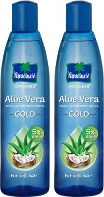 Parachute Advansed Aloe Vera Coconut Hair Oil GOLD, 5X Aloe Vera, Makes hair Sooperr soft Hair Oil (800 ml)