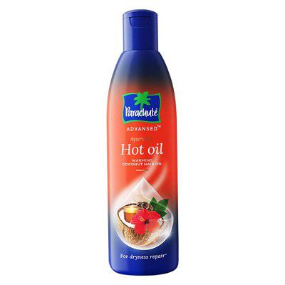 Parachute Advansed Ayurvedic Hot Oil,Warming Coconut Hair Oil,Frizz Free Hair, 300 ml