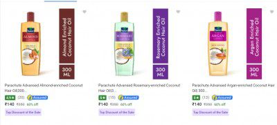 Parachute Advansed Coconut Hair Oil & Beauty Products @ Minimum 60% Discount