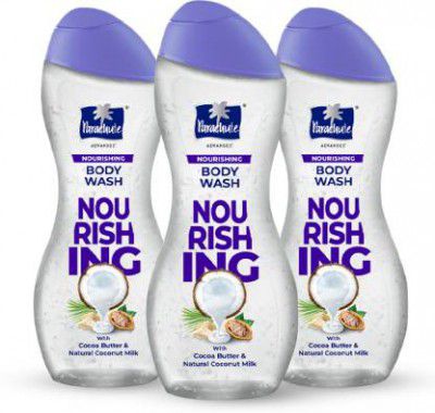 Parachute Advansed Nourishing Body Wash, Natural coconut Milk and Cocoa Butter, Hydrated Soft Skin  (3 x 250 ml)