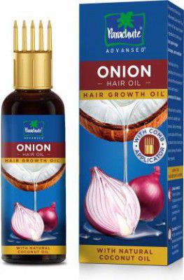 Parachute Advansed Onion Hair Growth Oil, Control hairfall with Comb Applicator Hair Oil  (200 ml)