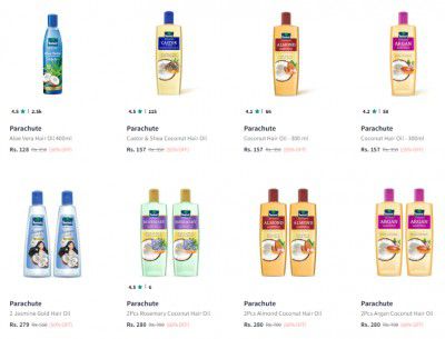 Parachute Hair Care Product Minimum 50% Off