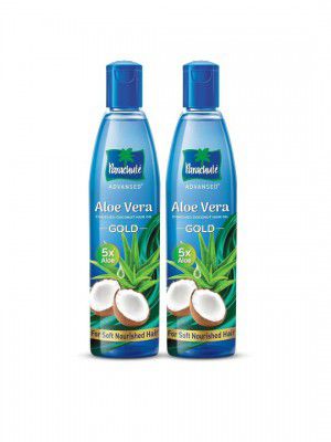 Parachute Set of 2 Aloe Vera Gold Enriched Coconut Hair Oil with 5x Aloe - 250 ml Each