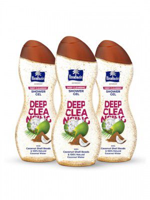 ParachuteAdvansed Set Of 3 Deep Cleansing Shower Gel With Coconut Shell Beads- 250ml Each