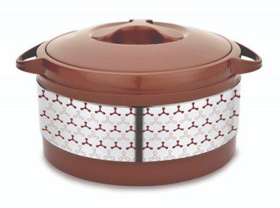 Paras Hot Star Steel Casserole| BPA Free | Food Grade | Easy to Carry | Easy to Store For Rice, Gravy, Curry |Brown|1200ml