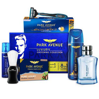 Park Avenue Luxury Grooming Collection 8 in 1 Combo Grooming Kit for men | Rakshabandhan gift for brother