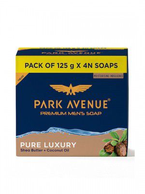 Park Avenue Men Set Of 4 Pure Luxury Premium Soap with Shea Butter & Coconut Oil-125g Each