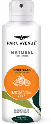 PARK AVENUE Spice Trail|Organic Premium Perfumes| Contains 100% Natural Essential Oils Deodorant Spray - For Men  (150 ml)