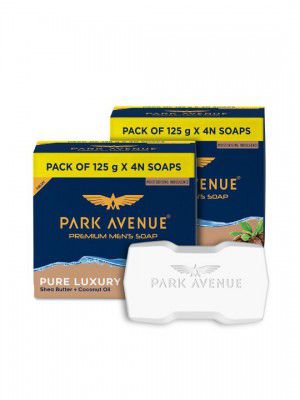 Park AvenueMen Set Of 8 Pure Luxury Premium Soap with Shea Butter & Coconut Oil-125g Each