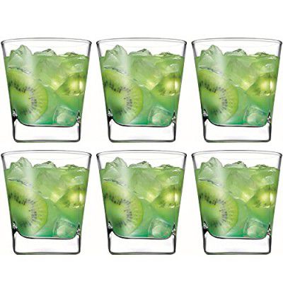 Pasabahce Glass Carre Water/Juice/Whisky Tumbler 205 ml 6 Pcs Set, Transparent (PB Carre)