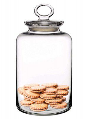 Pasabahce Kitchen Glass Jar with Glass Lid - 2500 ml (Printed)