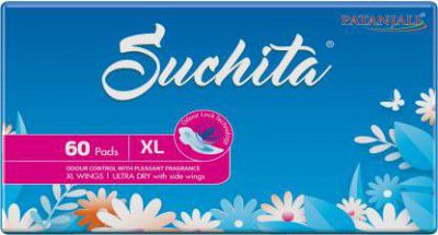 PATANJALI Suchita XL Ultra Dry 280 mm Sanitary Pad (Pack of 60)