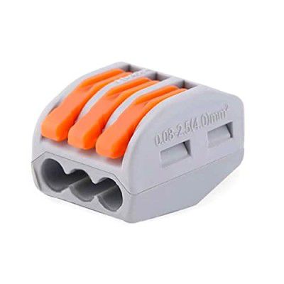 PCT-213 0.08-2.5mm 3 Pole Wire Connector Terminal Block with Spring Lock Lever for Cable Connection