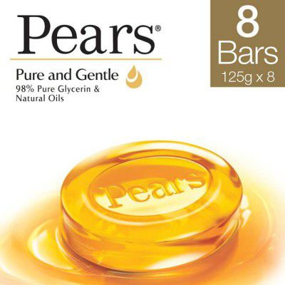 Pears Pure & Gentle Bathing Bar  (8 x 125 g)