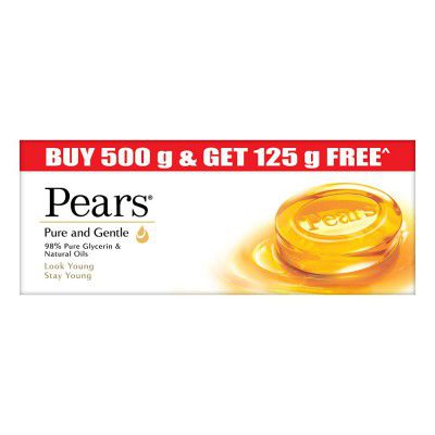 Pears Pure & Gentle Moisturising Bathing Bar Soap - 125g (Pack of 5)