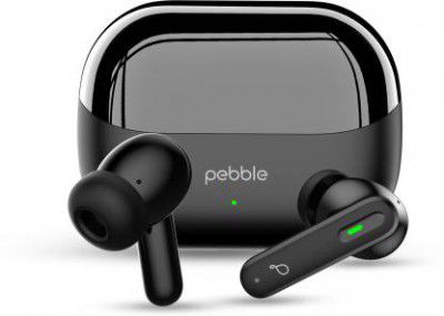 Pebble BlissBuds Ace Deep Bass Clear Sound, Active Noise Cancellation,ENC with Quad Mic Bluetooth Headset  (Black, In the Ear)