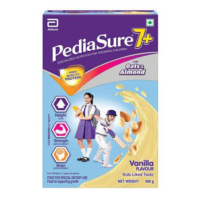 Pediasure 7+ Specialized Nutrition Drink Powder for Growing Children Vanilla Flavour 400 gm