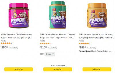 Peebs Peanut Butter @142 | Apply 50% Coupon