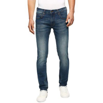 Pepe Men's Tapered Slim Fit Low Rise Jeans