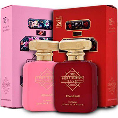 Perfumer's Club Pack of 2 (Dreamer + Bombshell) for Women Upto 24 hrs lasting (Eau De Parfum)